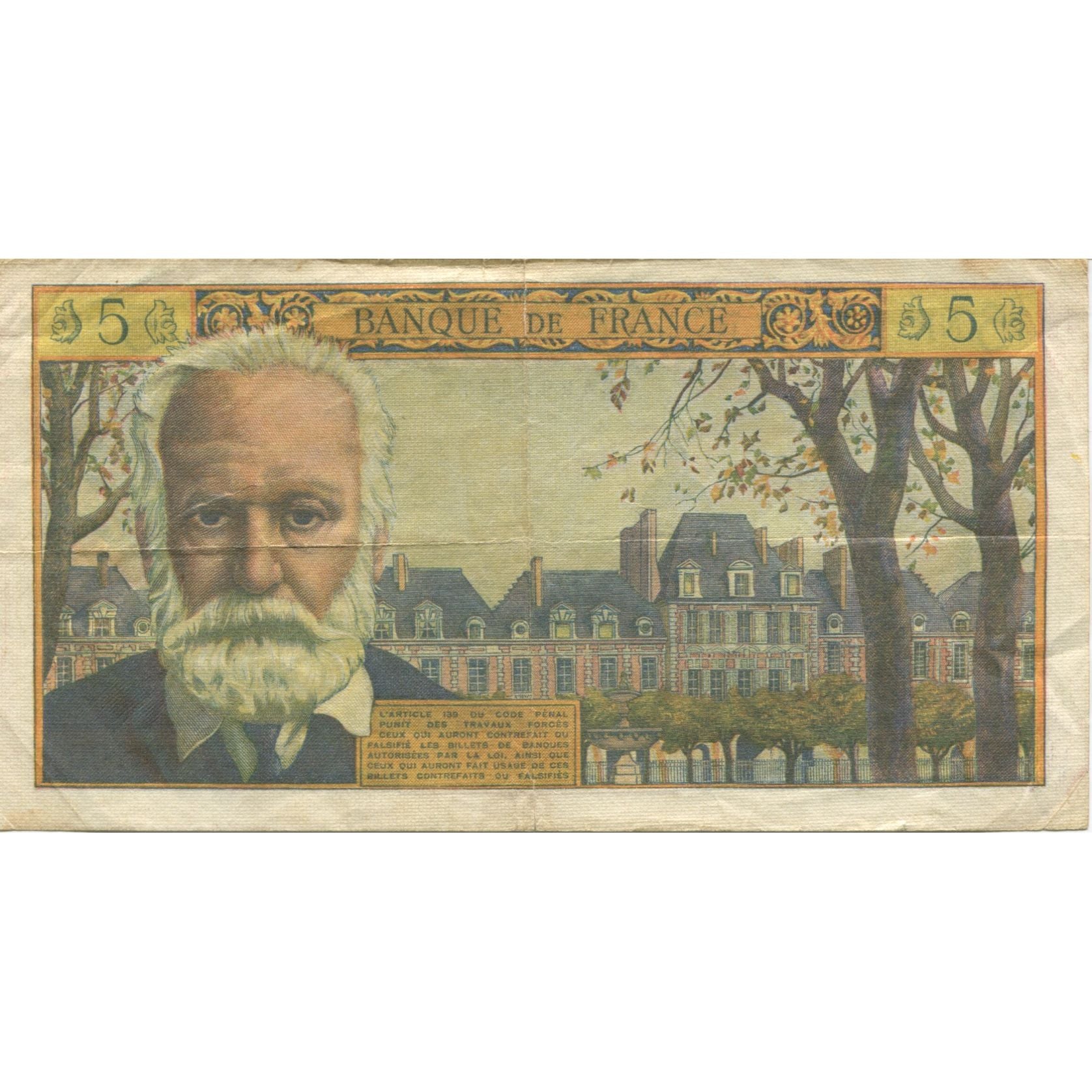 Francia, 5 Nouveaux Francs, Victor Hugo, 1963, MB, Fayette:56.13, KM:141a