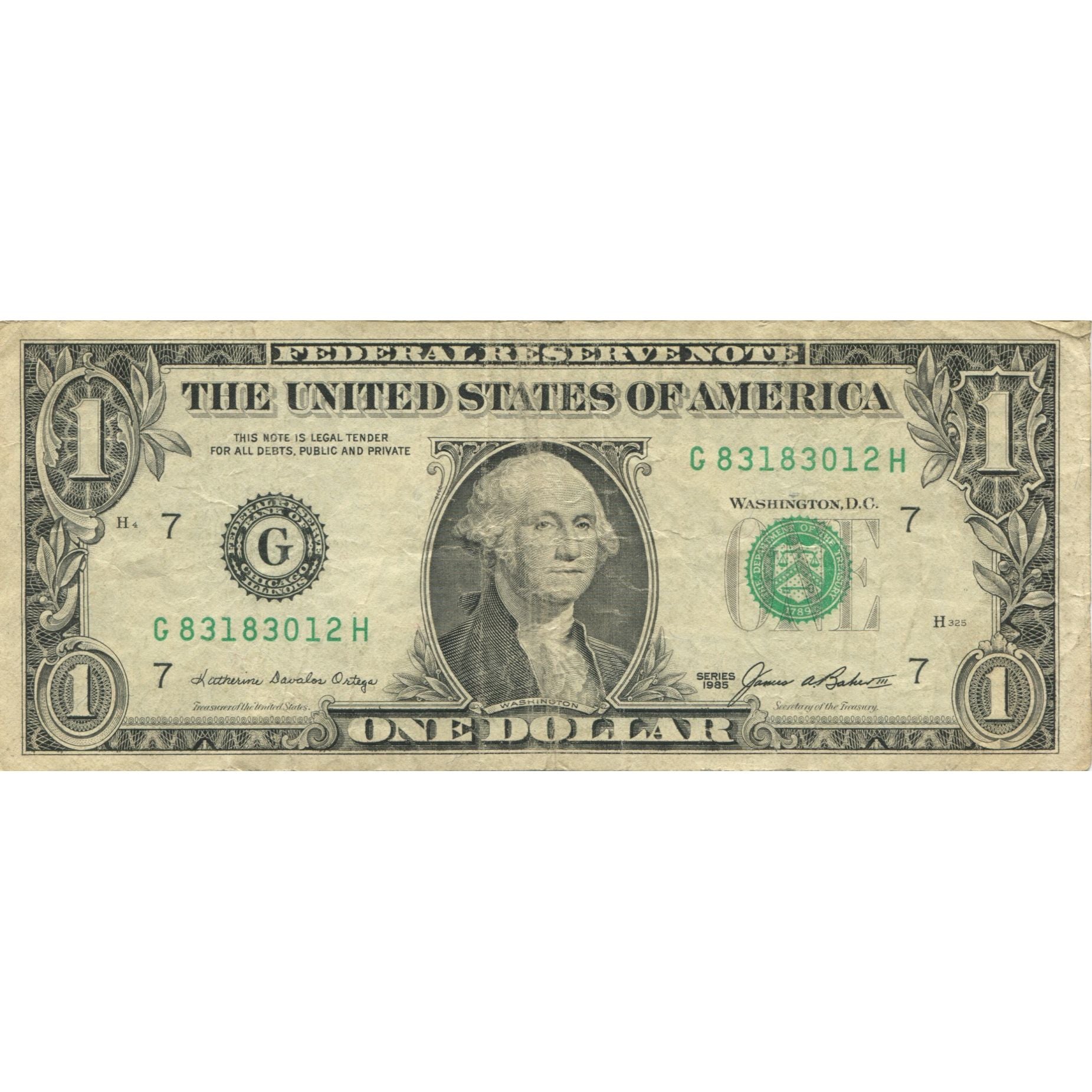 Banknote, United States, One Dollar, 1985, KM:3706, VF(30-35)