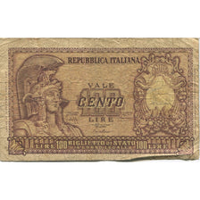 Banknote, Italy, 100 Lire, 1951, KM:92a, VG(8-10)