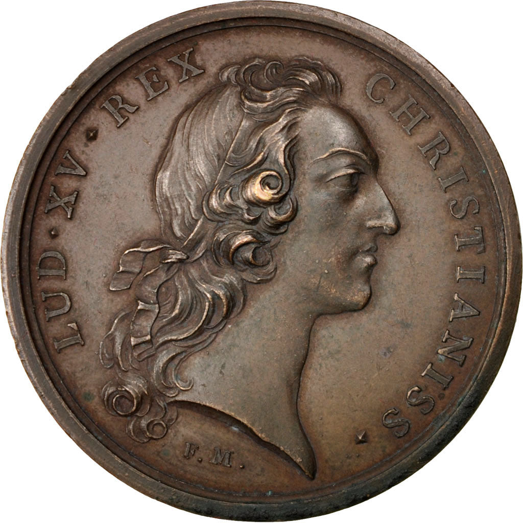Francia, Medal, Louis XV, Politics, Society, War, 1744, SPL-, Bronzo, 41, Div...