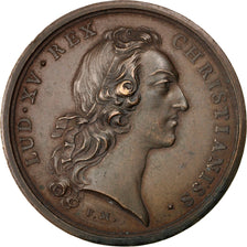 Francia, Medal, Louis XV, Politics, Society, War, 1744, SPL-, Bronzo, 41, Div...