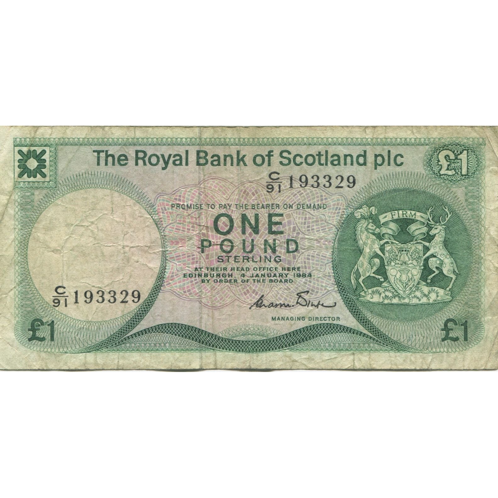 Banknote, Scotland, 1 Pound, 1984, KM:341b, VF(30-35)