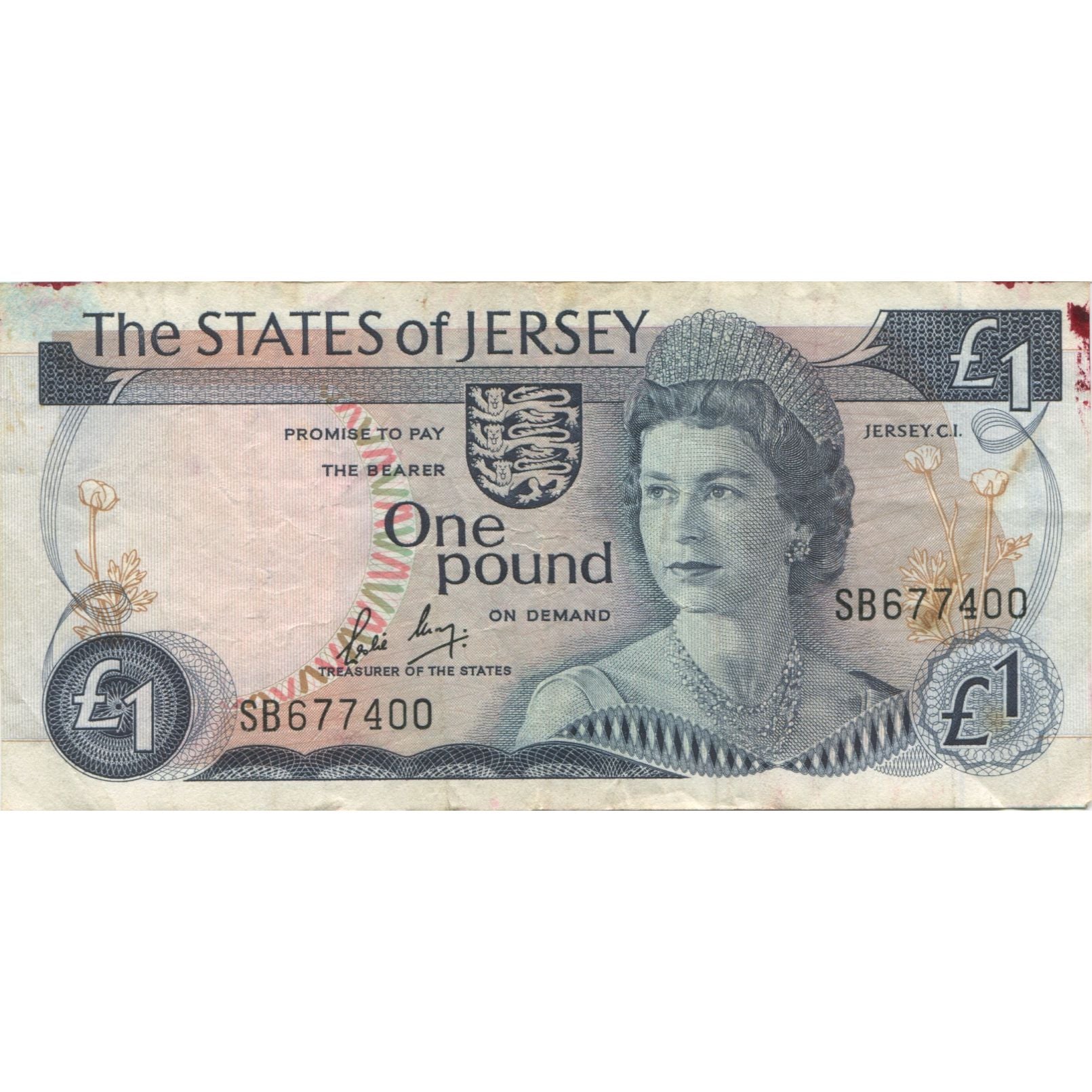 Geldschein, Jersey, 1 Pound, Undated (1983-85), KM:11b, SS
