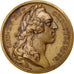 Francia, Medal, Louis XV, Politics, Society, War, 1748, Duvivier, SPL-, Bronz...