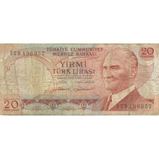 Biljet, Turkije, 20 Lira, KM:187b, TTB