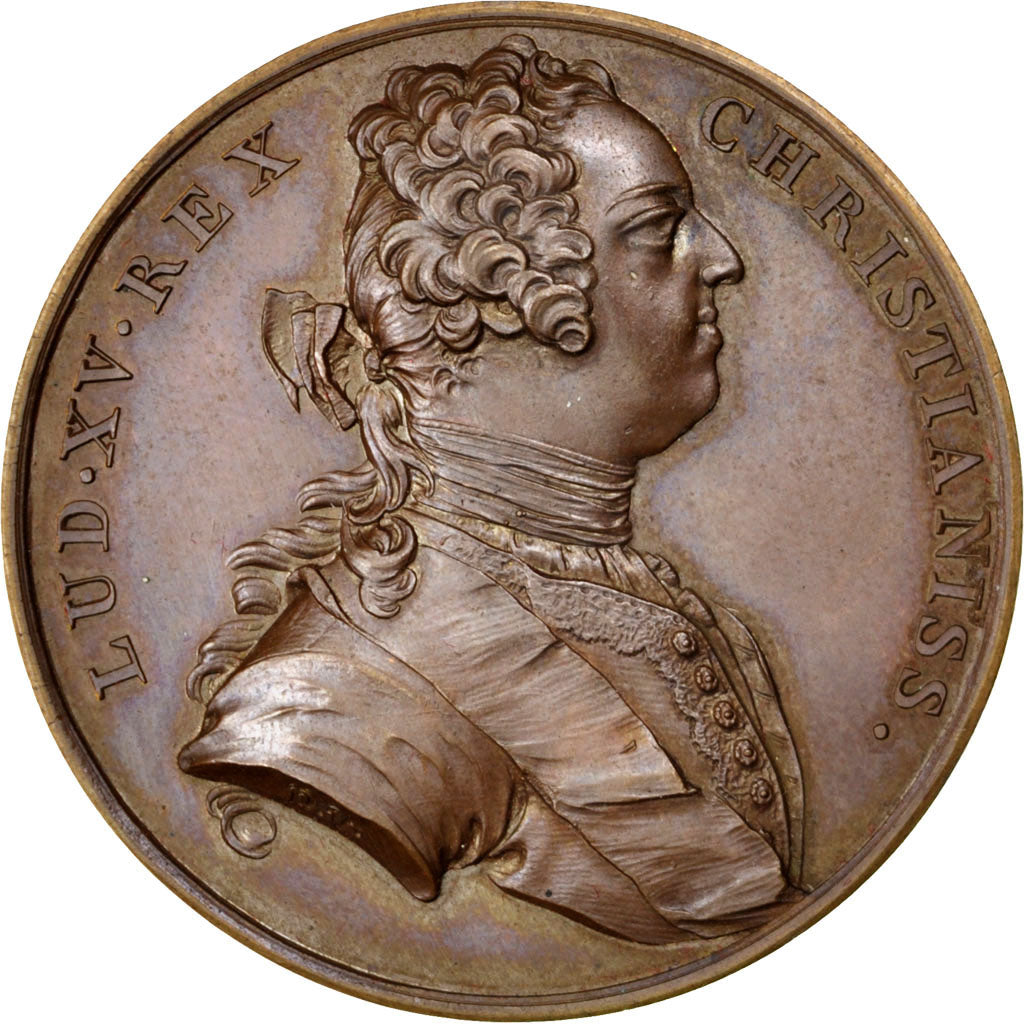 France, Medal, Louis XIV, Politics, Society, War, 1738, Duvivier, SUP+, Bronze