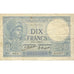 Francia, 10 Francs, Minerve, 1924, 1924-01-11, BC+, Fayette:6.8, KM:73c
