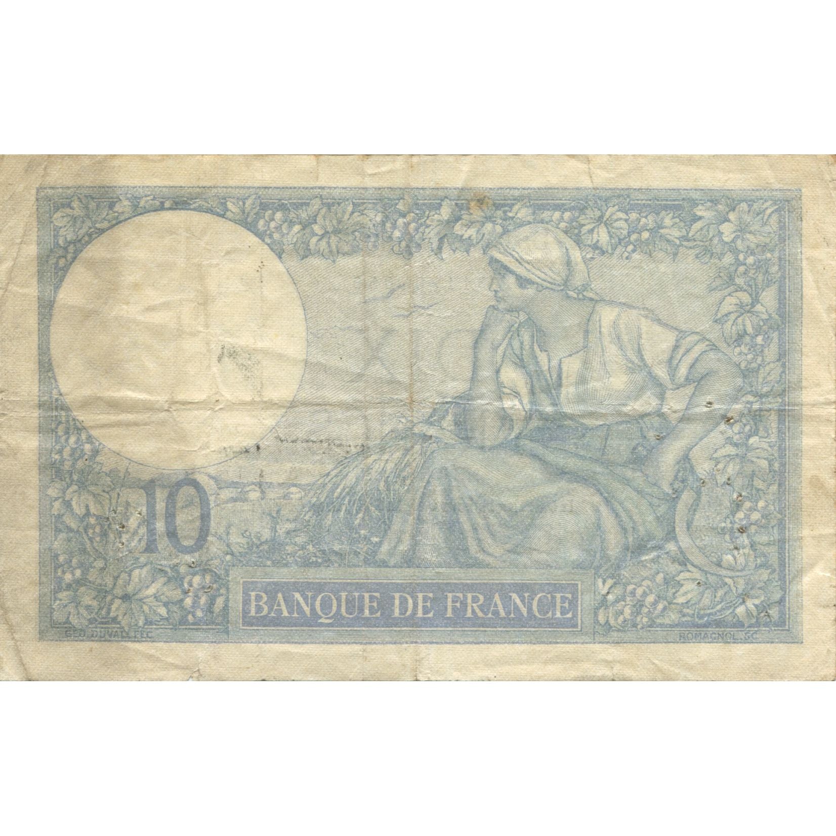 Francia, 10 Francs, Minerve, 1924, 1924-01-11, BC+, Fayette:6.8, KM:73c