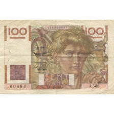 Francja, 100 Francs, Jeune Paysan, 1953, 1953-10-01, AU(50-53), Fayette:28.39