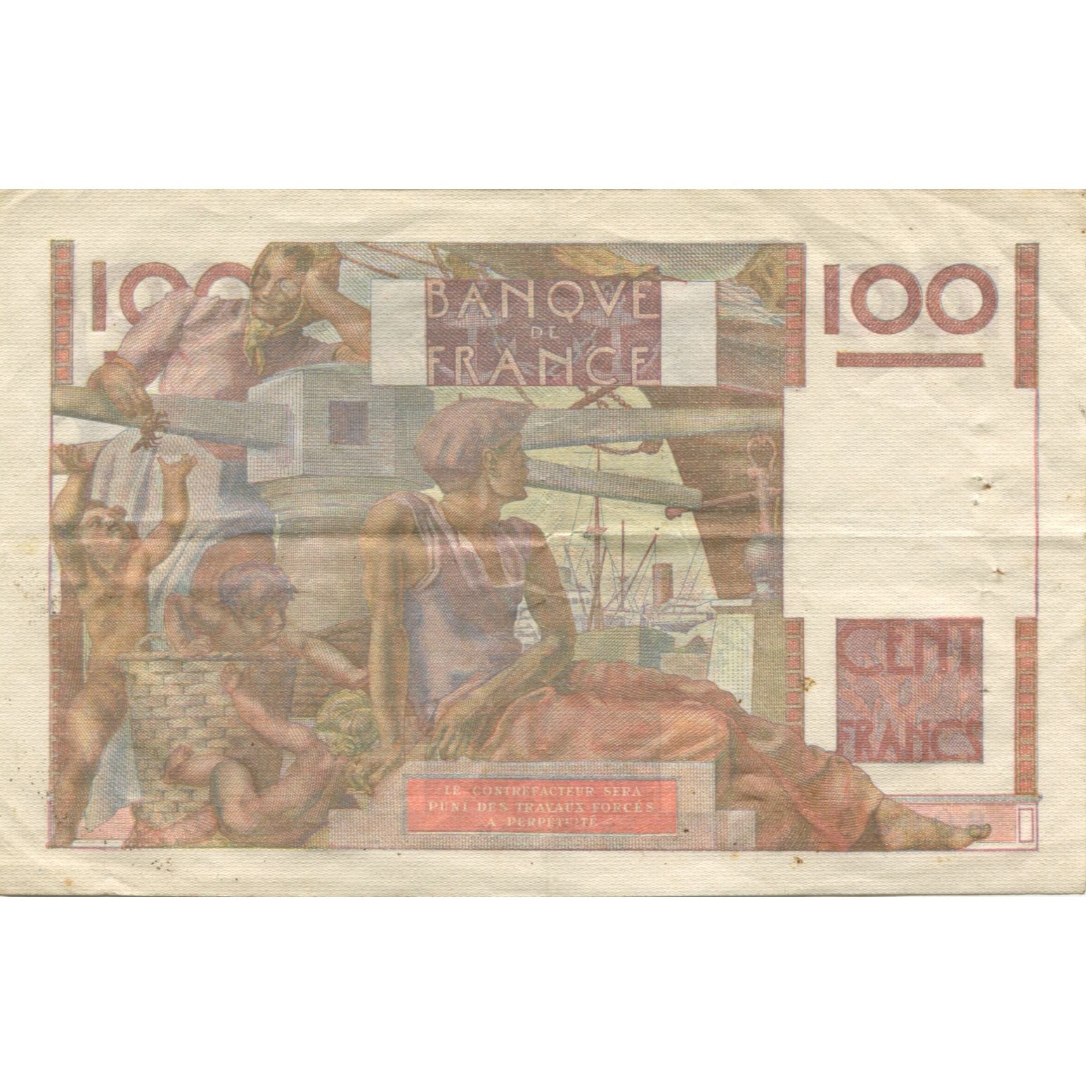 Francja, 100 Francs, Jeune Paysan, 1953, 1953-10-01, AU(50-53), Fayette:28.39