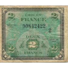 Francia, 2 Francs, Flag/France, 1944, MB+, Fayette:VF16.2, KM:114b