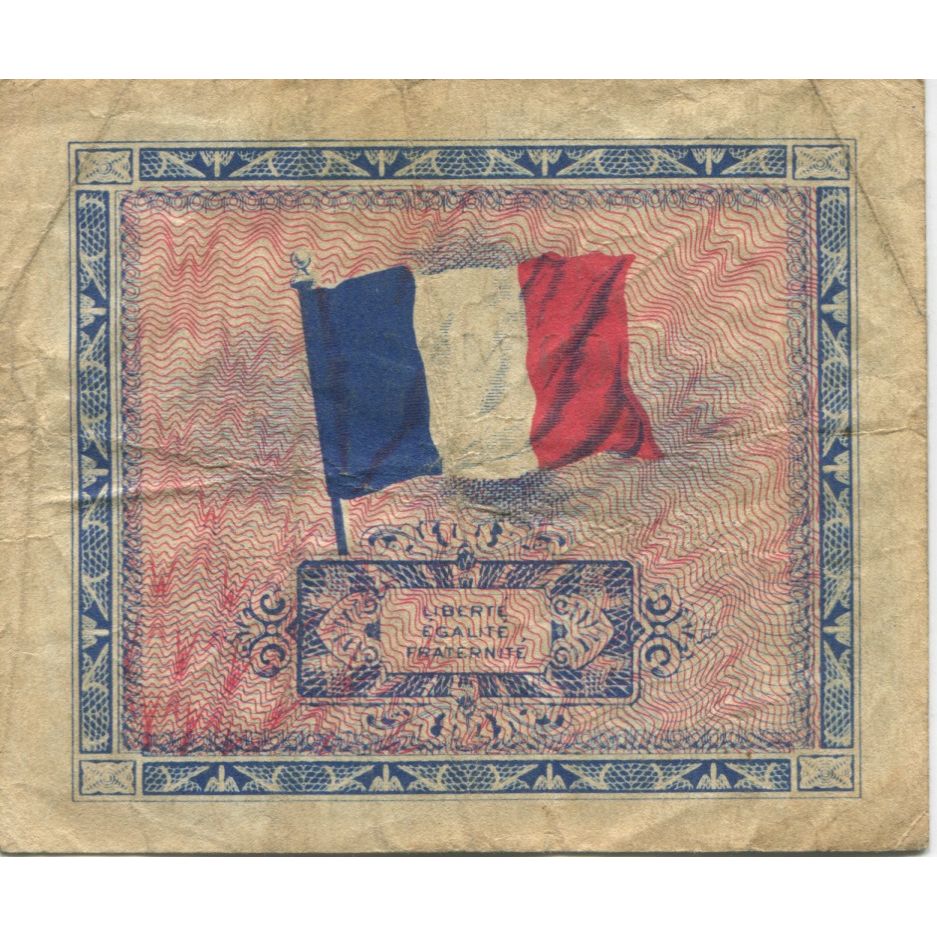 Francia, 2 Francs, Flag/France, 1944, MB+, Fayette:VF16.2, KM:114b
