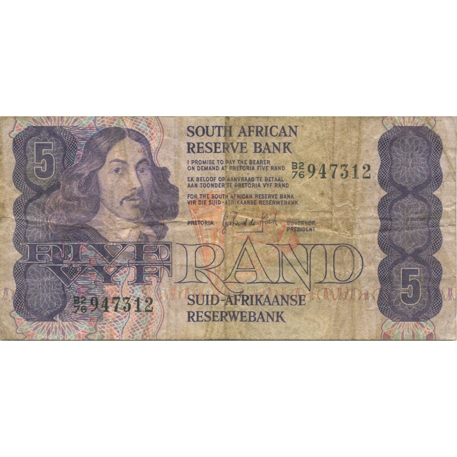 Banknote, South Africa, 5 Rand, UNDATED (1984), Undated (1984), KM:119a