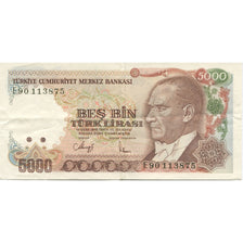 Banknote, Turkey, 5000 Lira, 1992, KM:198, AU(50-53)