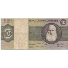 Banknote, Brazil, 10 Cruzeiros, Undated (1980), KM:193e, EF(40-45)