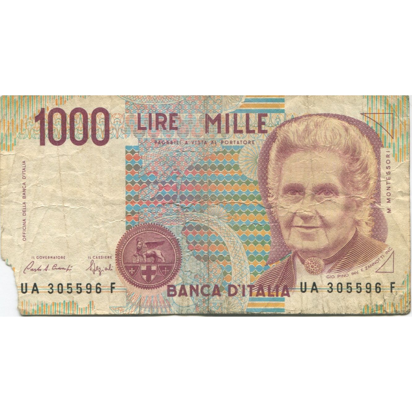 Banknote, Italy, 1000 Lire, 1990, KM:114a, AG(1-3)