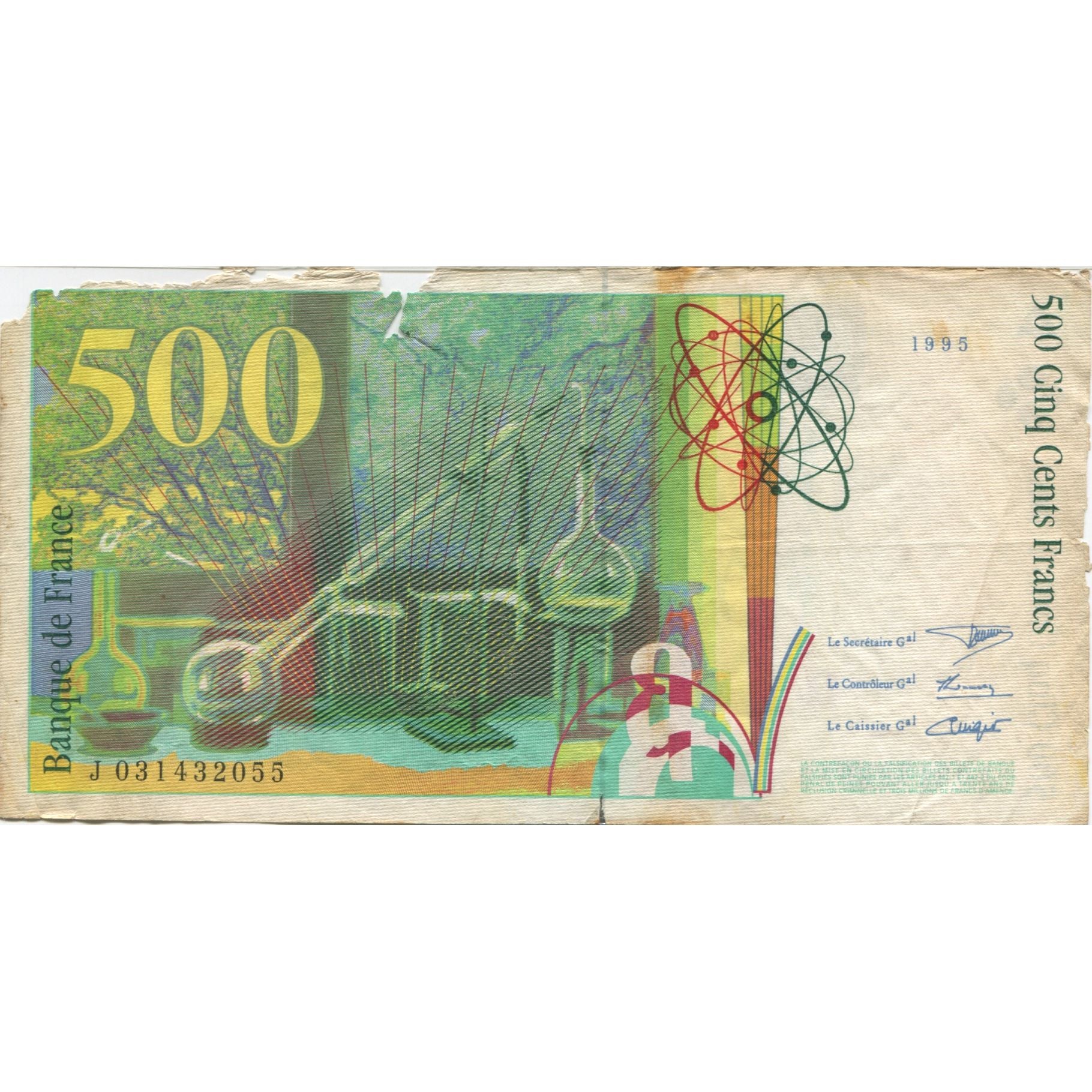 Francia, 500 Francs, Pierre et Marie Curie, 1995, MC, Fayette:76.2, KM:160a