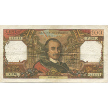 France, 100 Francs, Corneille, 1967, F(12-15), Fayette:65.17, KM:149b