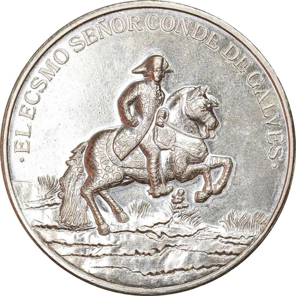 Mexico, Medaille, Castillo de Chapultepec, 1985, PR, Silvered bronze