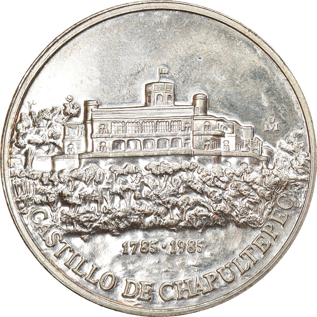 Mexico, Medaille, Castillo de Chapultepec, 1985, PR, Silvered bronze
