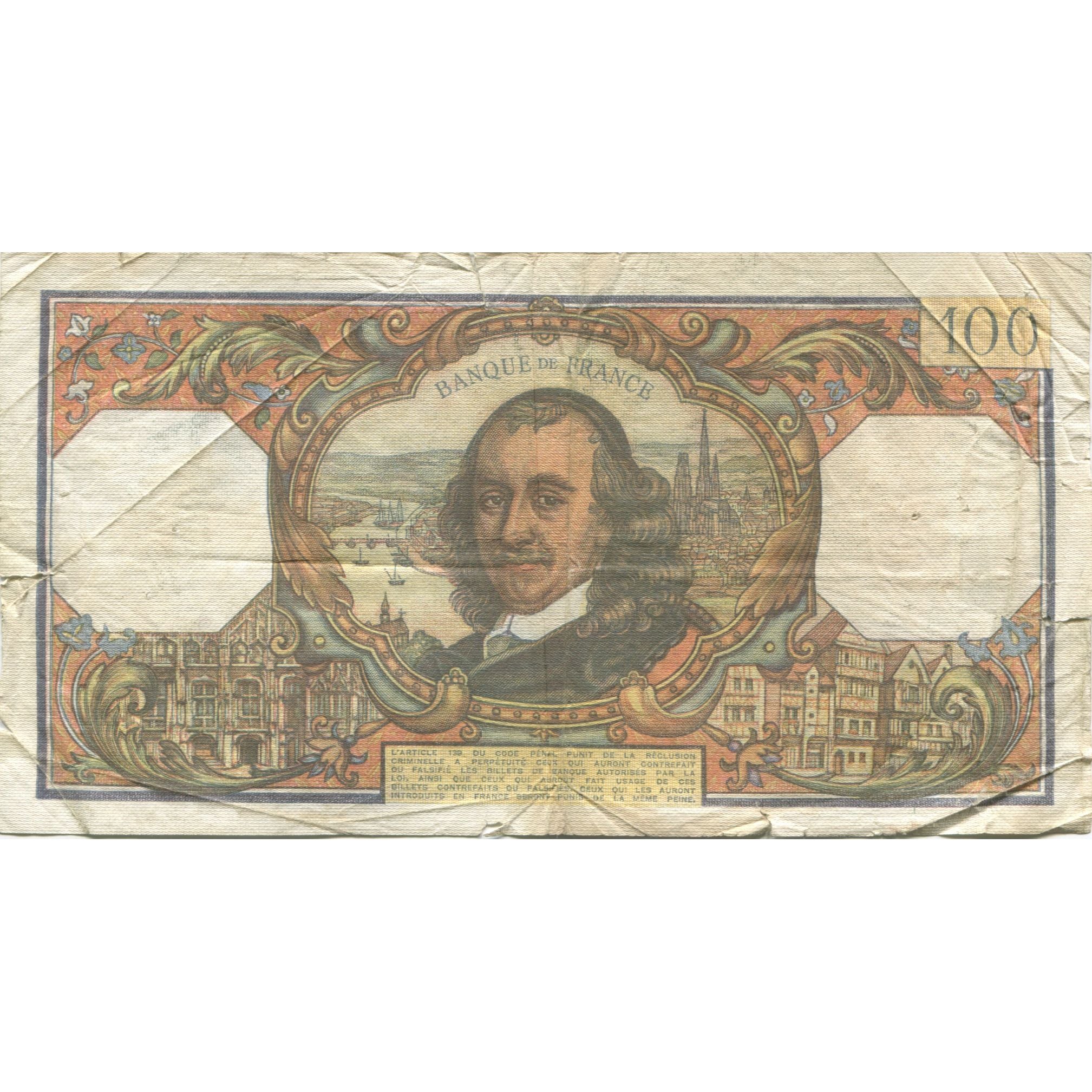 Francia, 100 Francs, Corneille, 1970, 1970-09-03, B, Fayette:65.32, KM:149c