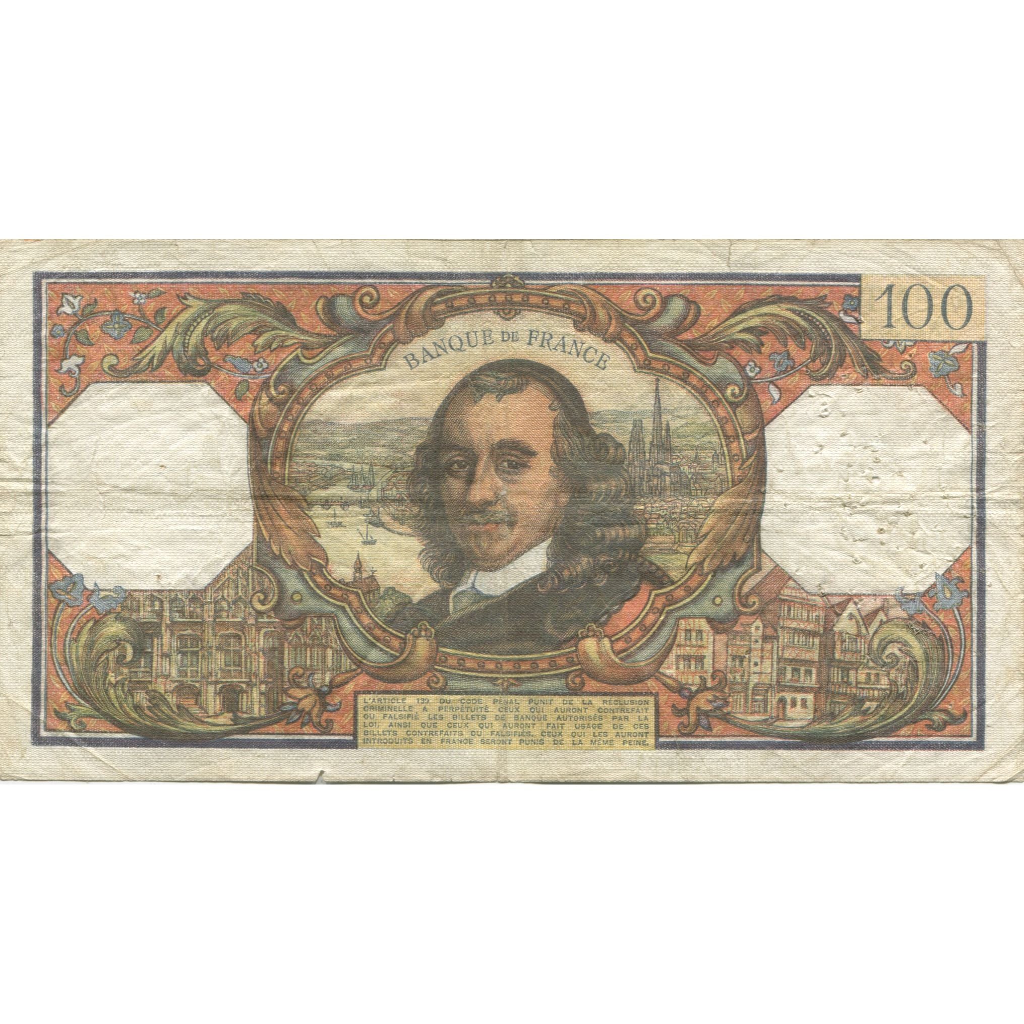 Francia, 100 Francs, Corneille, 1971, 1971-02-04, MB, Fayette:65.34, KM:149c