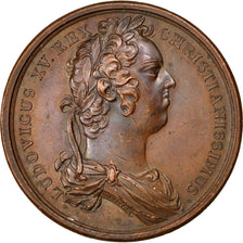 Frankreich, Medal, Louis XV, Politics, Society, War, 1735, Duvivier, VZ, Bronze