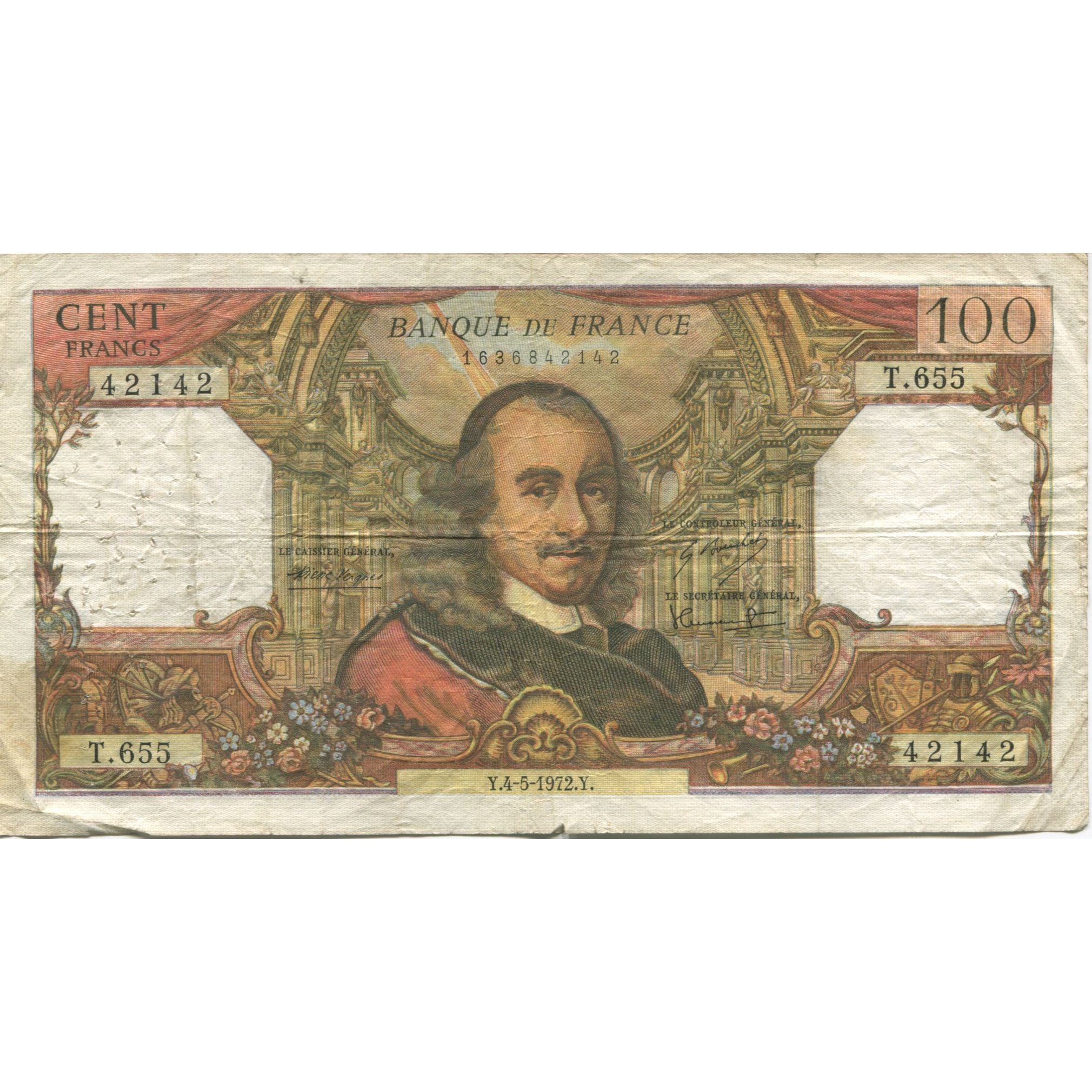 France, 100 Francs, Corneille, 1972, 1972-05-04, F(12-15), Fayette:65.39