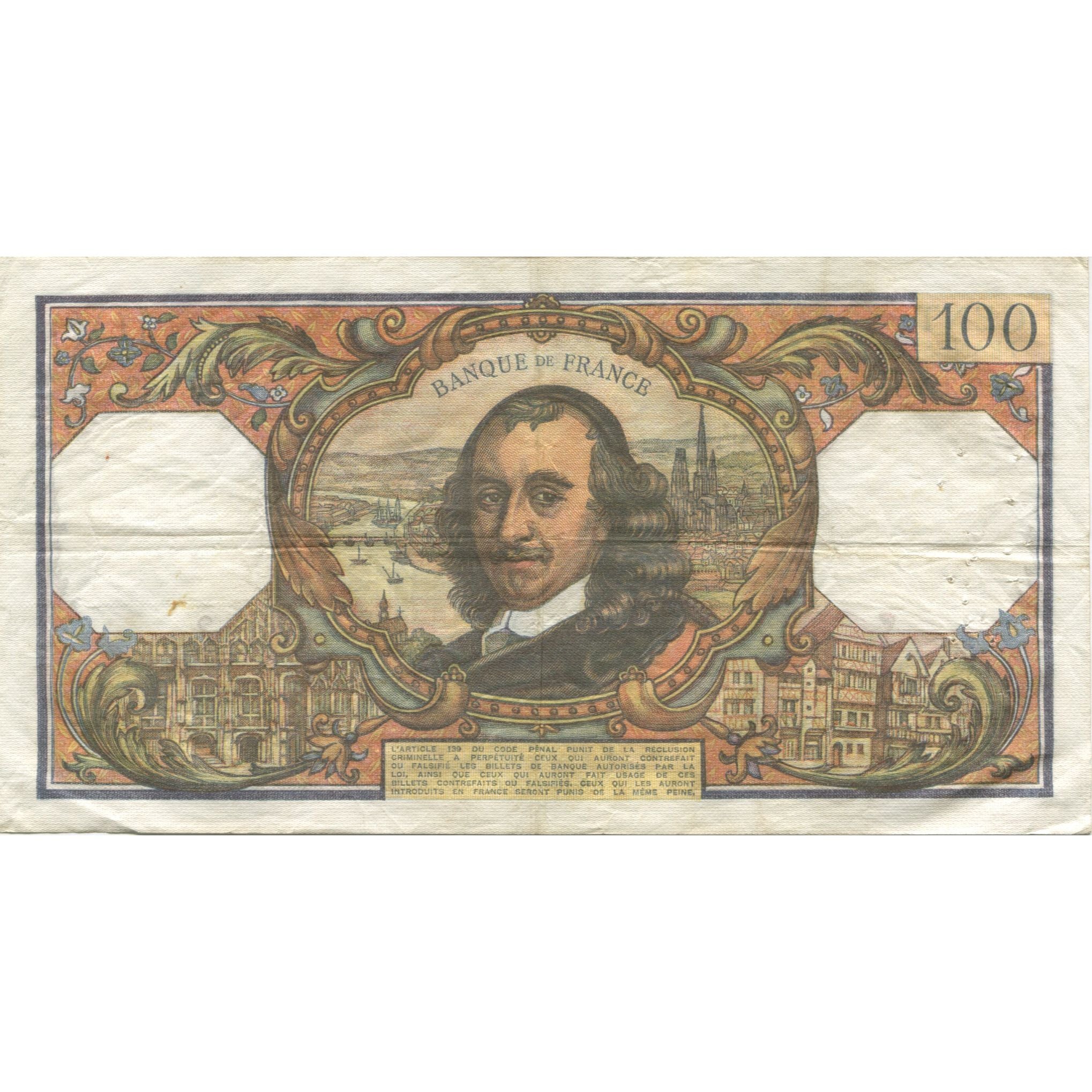 Francia, 100 Francs, Corneille, 1972, 1972-10-05, BB, Fayette:65.40, KM:149d