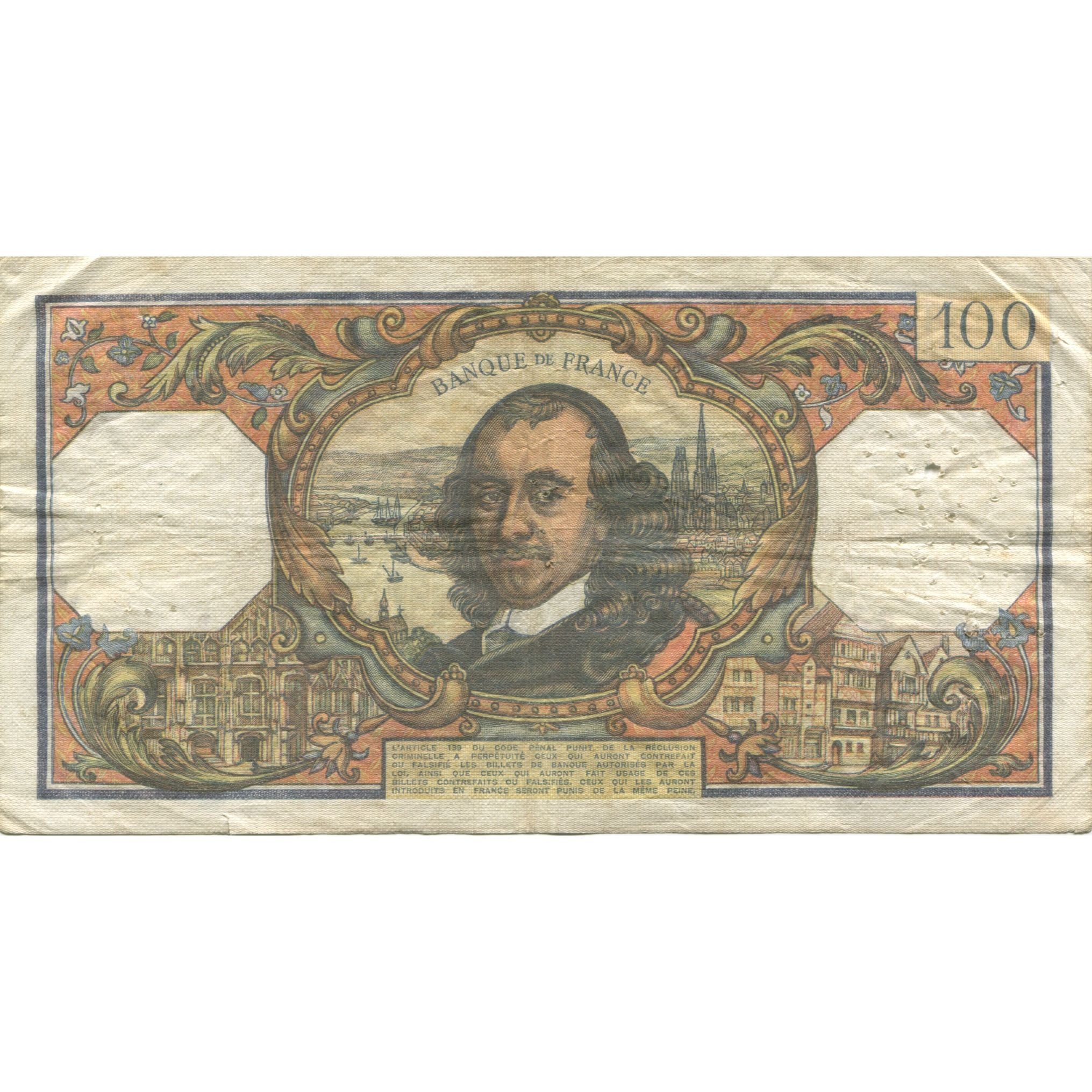 France, 100 Francs, Corneille, 1973, 1973-01-04, VF(20-25), Fayette:65.41