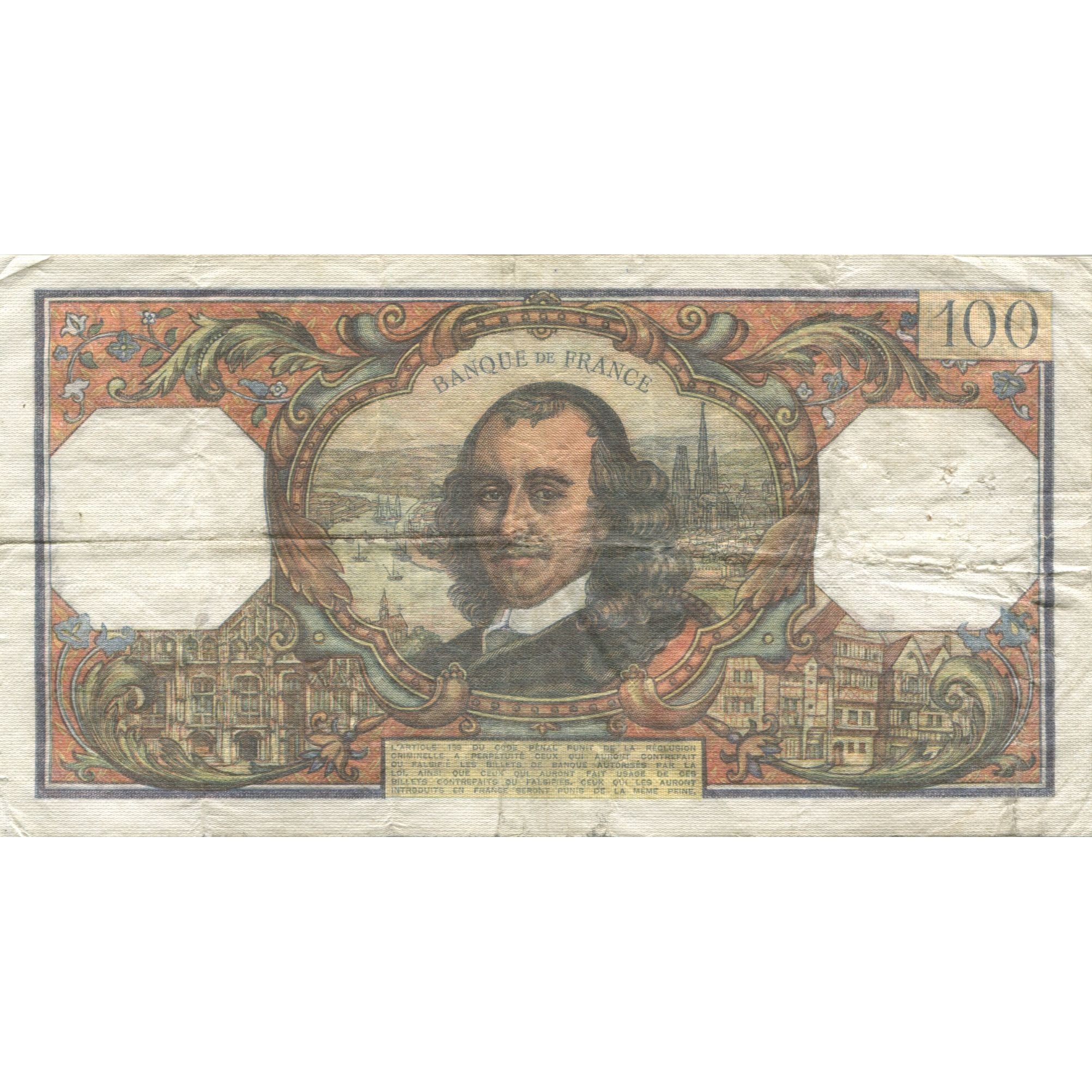 França, 100 Francs, Corneille, 1973, 1973-11-08, EF(40-45), Fayette:65.44
