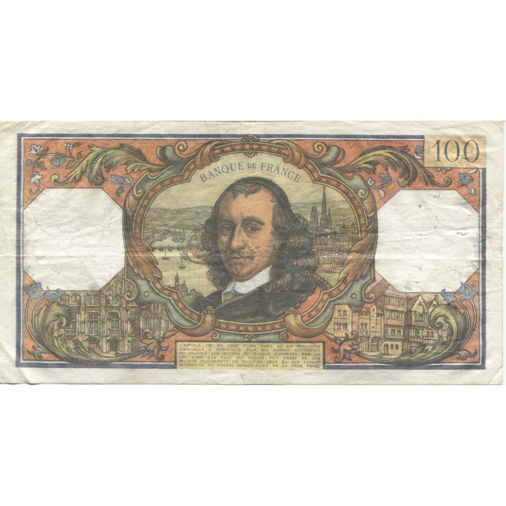 Francia, 100 Francs, Corneille, 1974, 1974-02-07, MBC, Fayette:65.45, KM:149d