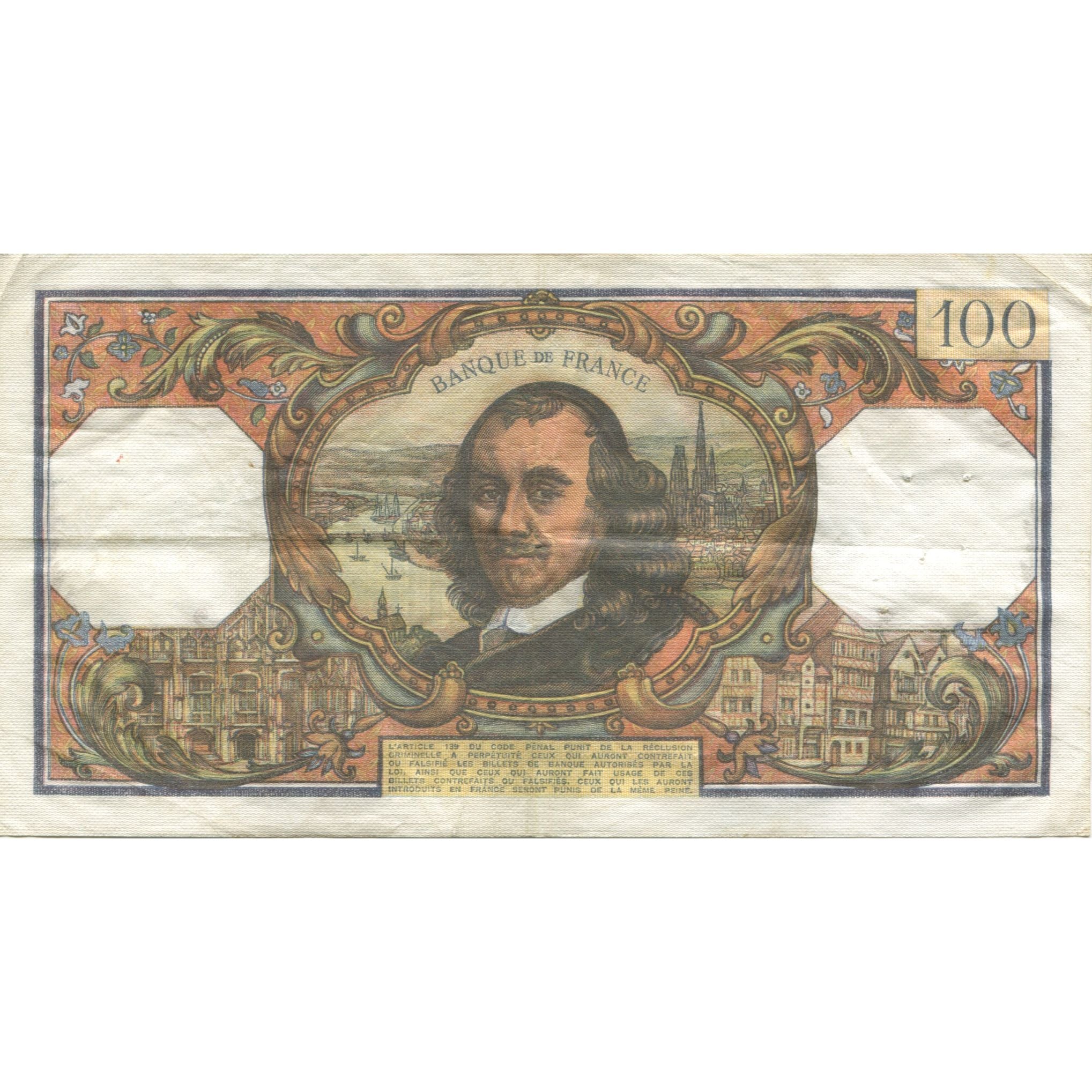 França, 100 Francs, Corneille, 1974, 1974-10-03, EF(40-45), Fayette:65.47