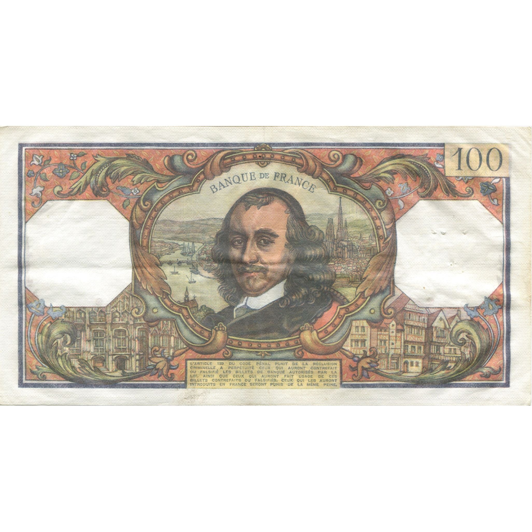 França, 100 Francs, Corneille, 1976, 1976-01-02, EF(40-45), Fayette:65.51
