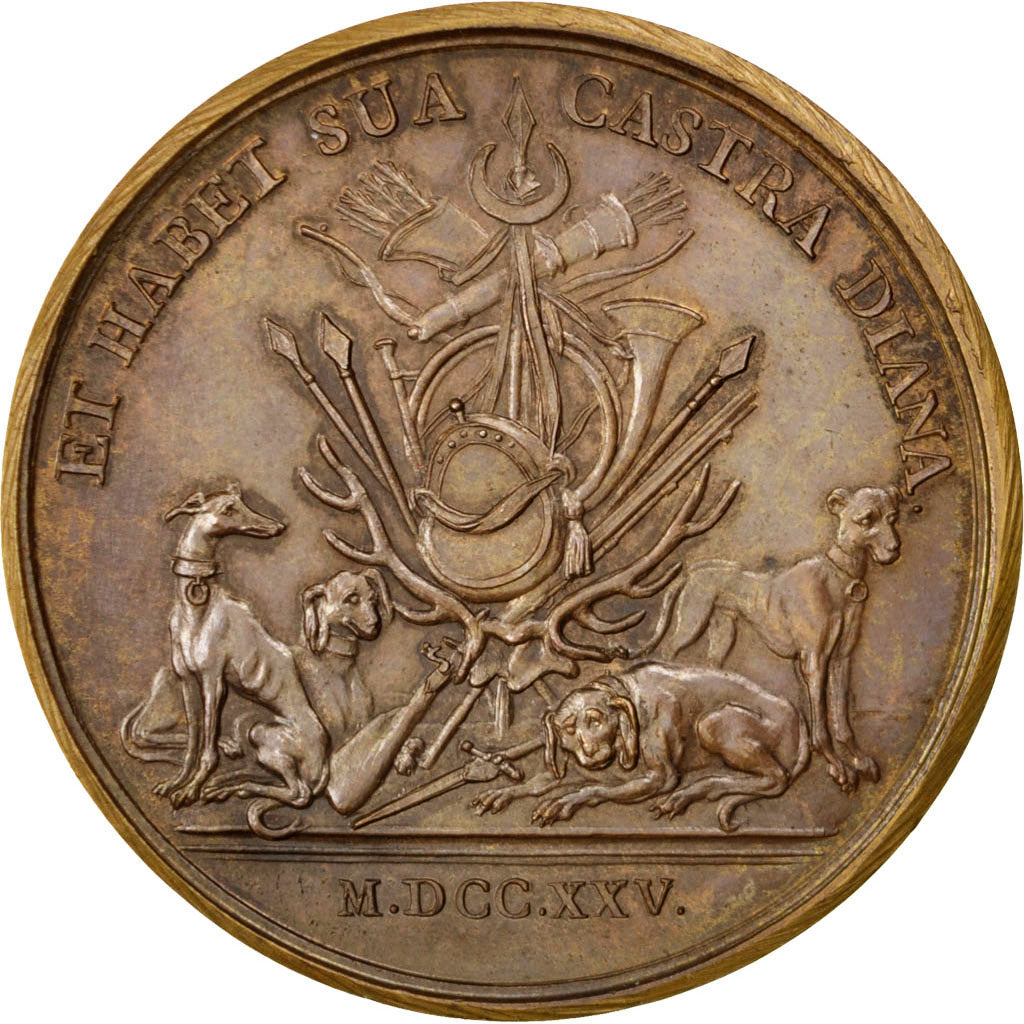 Frankrijk, Medal, Louis XV, Politics, Society, War, 1725, PR+, Bronze, Divo:65.