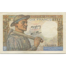 Francia, 10 Francs, Mineur, 1943, 1943-03-25, FDS, Fayette:8.8, KM:99e