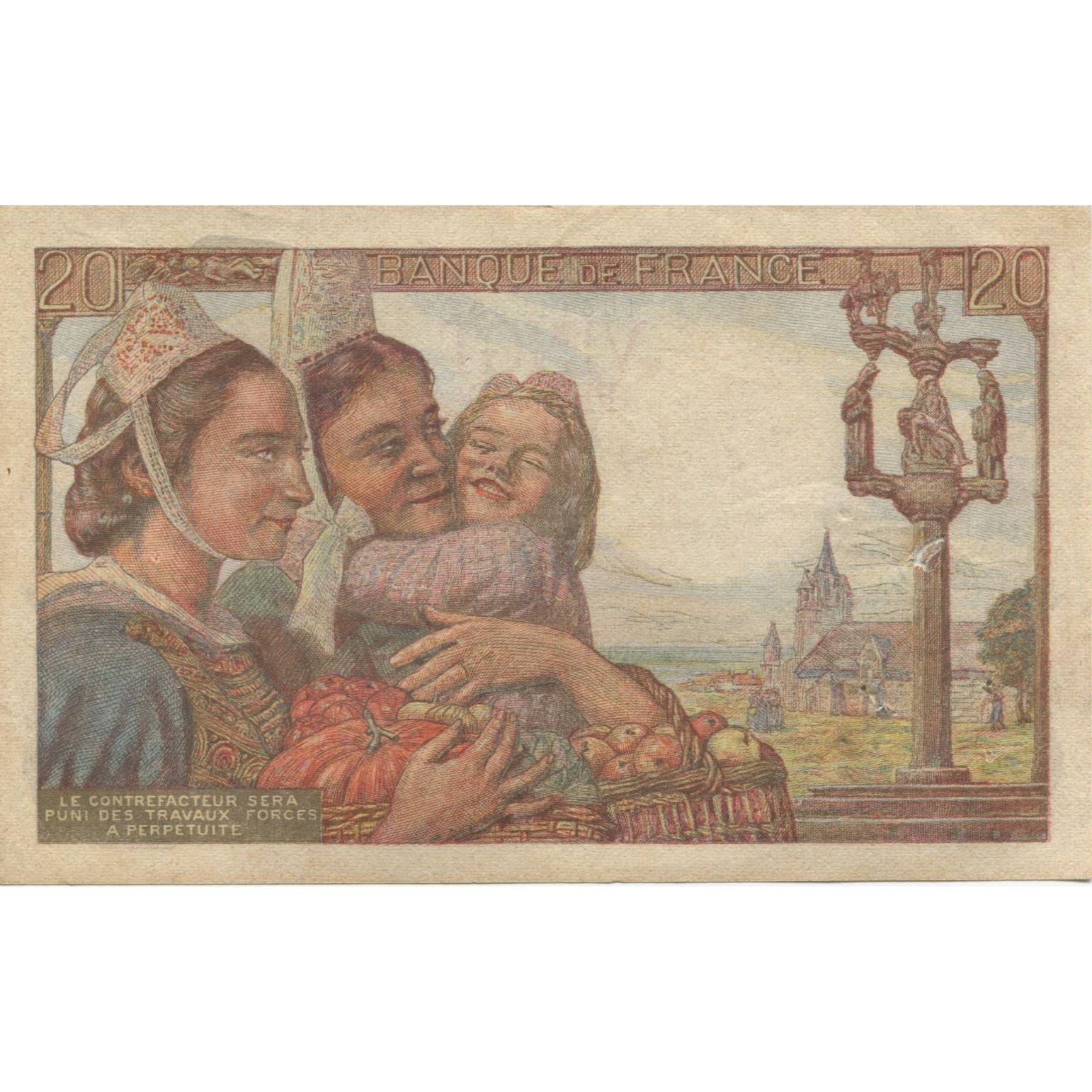 Francia, 20 Francs, Pêcheur, 1942, 1942-09-24, MBC, Fayette:13.3, KM:100a