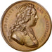 France, Medal, Louis XV, Politics, Society, War, 1730, Duvivier, AU(55-58)