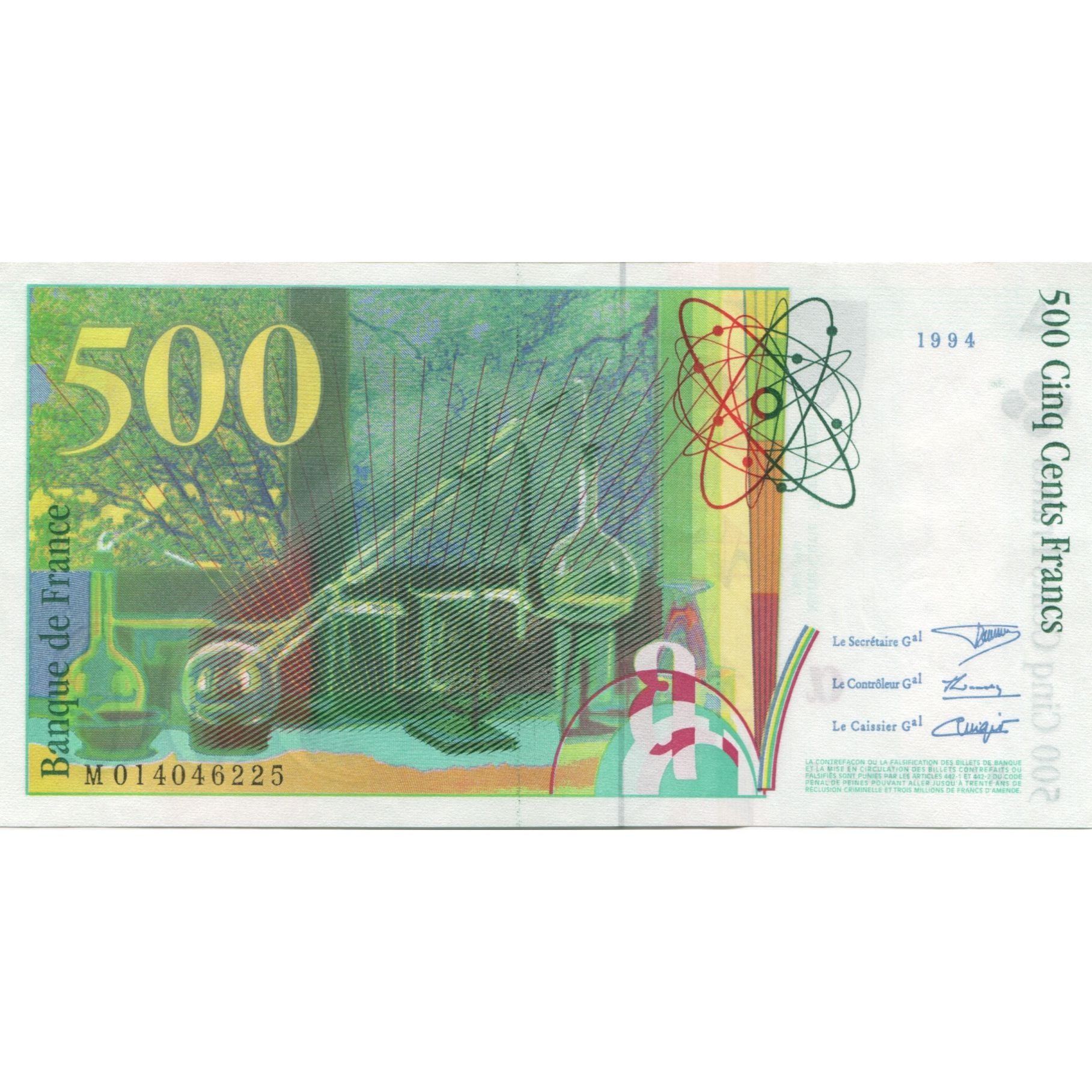 Frankrijk, 500 Francs, Pierre et Marie Curie, 1994, NIEUW, Fayette:76.1, KM:160a
