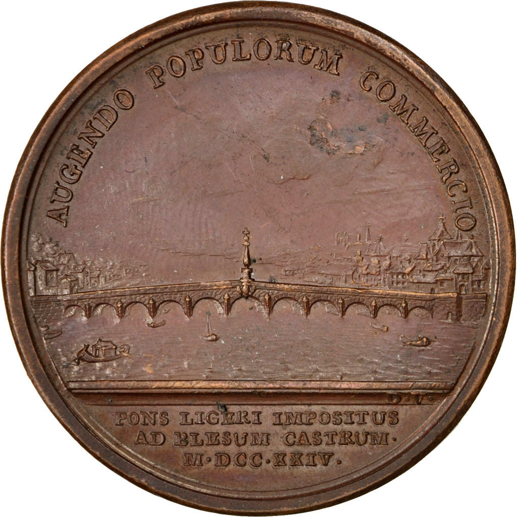 Louis XV, Médaille, Le pont de Blois