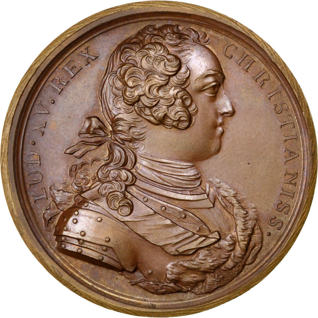 France, Medal, Louis XIV, Politics, Society, War, 1724, Duvivier, MS(60-62)