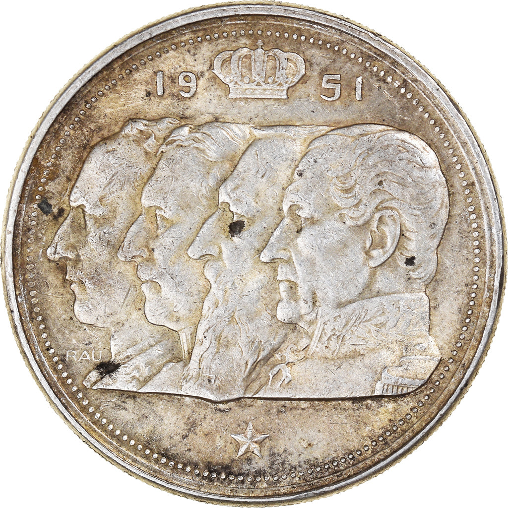 Coin, Belgium, 100 Francs, 100 Frank, 1951, EF(40-45), Silver, KM:139.1