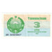 Banknot, Uzbekistan, 3 Sum, 1992, KM:62a, AU(55-58)