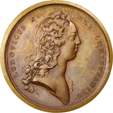 France, Médaille, Bombardement de Tripoli, Louis XV, 1728, Duvivier, TTB+