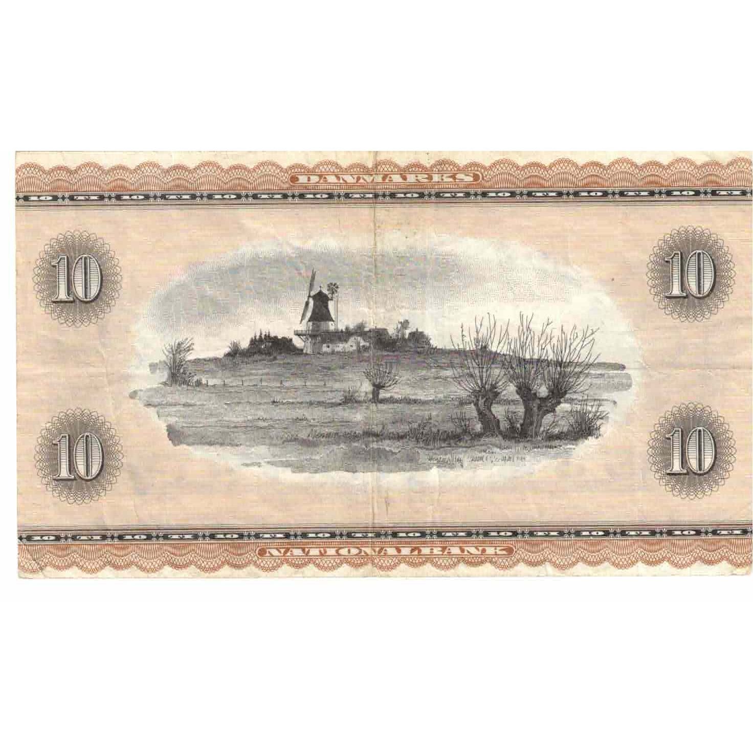 Banknote, Denmark, 10 Kroner, 1936, 1936-04-07, KM:44a, EF(40-45)