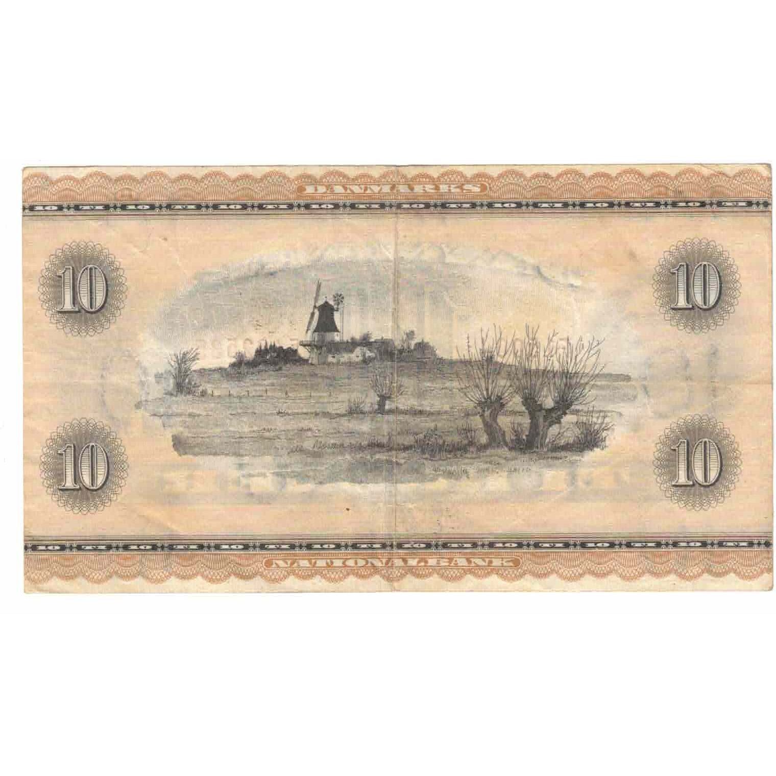 Banknote, Denmark, 10 Kroner, 1936, 1936-04-07, KM:44p, EF(40-45)