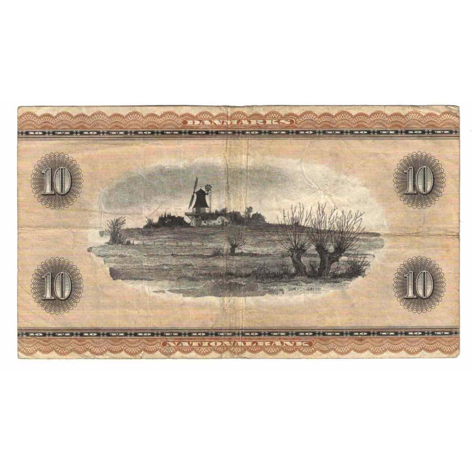 Billet, Danemark, 10 Kroner, 1936, 1936-04-07, KM:44p, TTB