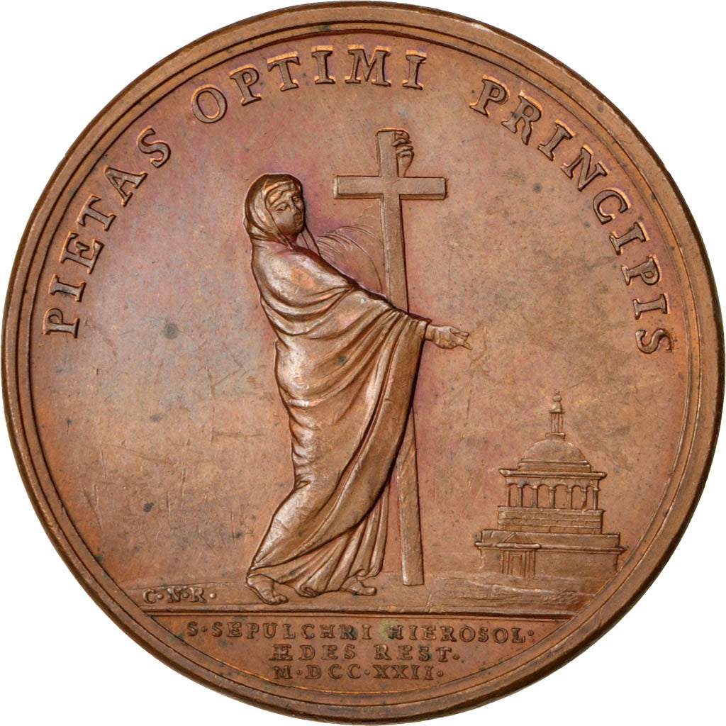 Louis XV, Médaille, Rétablissement de l'église du Saint-Sépulcre