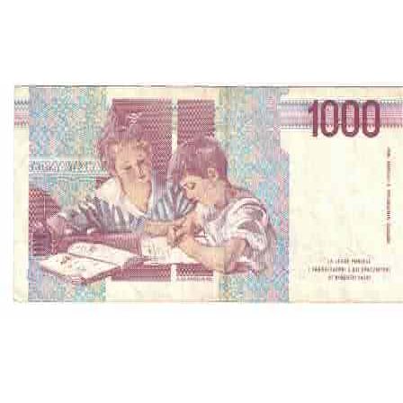 Biljet, Italië, 1000 Lire, KM:114c, B
