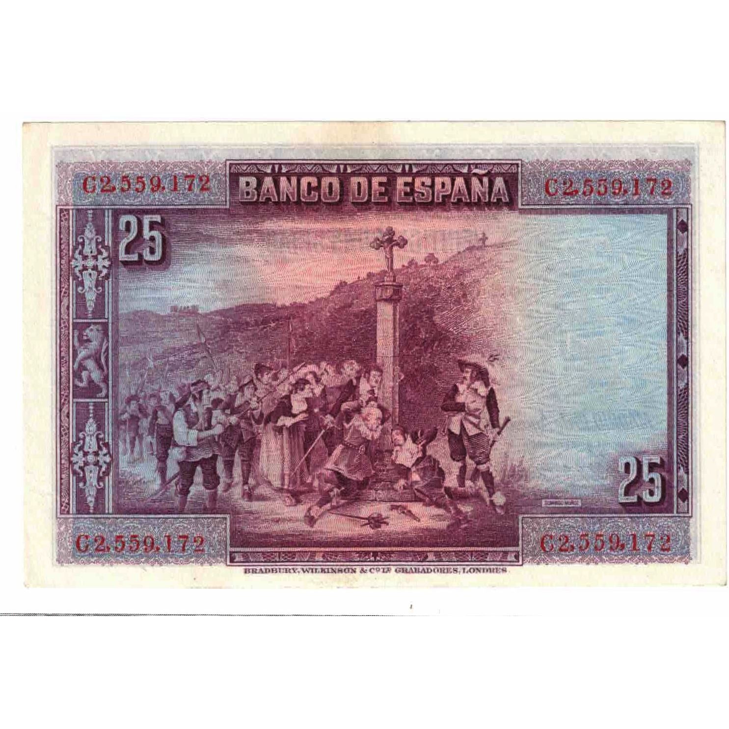 Banknote, Spain, 25 Pesetas, 1928, 1928-08-15, KM:74b, UNC(63)